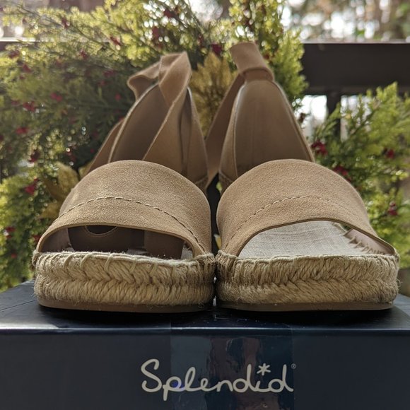 SPLENDID Malissa Suede Espadrille Sandals in Latte Size 9 New - Picture 10 of 10